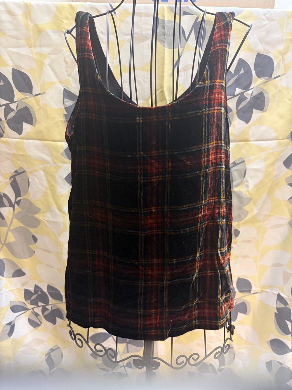 J. Crew Plaid Camisole in Black, Red and Yellow